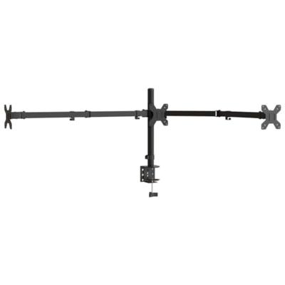 VidaXL Monitorstandaard drieubbel vesa 75/100 mm staal zwart VidaXL Monitorstandaard drieubbel vesa 75/100 mm staal zwart