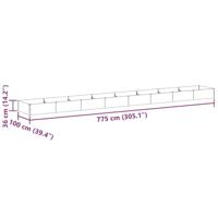 VidaXL Verhoogde plantenbak 775 x 100 x 36 cm gegalvaniseerd staal - thumbnail