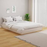 Bedframe massief hout wit 150x200 cm - thumbnail