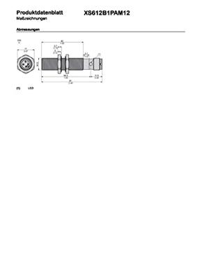 Telemecanique Inductieve naderingsschakelaar M12 Vlak Digitaal, PNP XS612B1PAM12