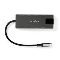 Nedis CCBW64775AT02 USB-adapter USB-C -USB-A, RJ45, HDMI, SD 0.2m - thumbnail