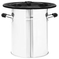 Camping houtkachel 51,5x35x30,5 cm roestvrij staal zilverkleur - thumbnail