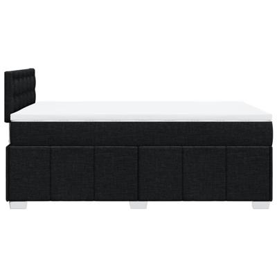 Boxspring met matras stof zwart 120x200 cm - thumbnail