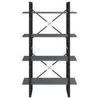 Boekenkast met 4 schappen 80x30x140 cm massief grenenhout grijs - thumbnail
