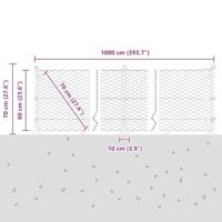 VidaXL Afrasteringspaal zilver 10 x 0,6 m (36 mm gaas) staal - thumbnail