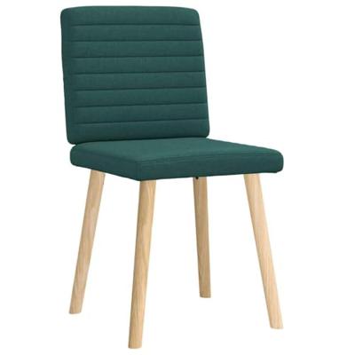 Eetkamerstoelen 2 st stof donkergroen Eetkamerstoelen 2 st stof donkergroen