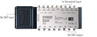 Schwaiger SEW4098 Satelliet multiswitch Ingangen (satelliet): 9 (8 satelliet / 1 terrestrisch) Aantal gebruikers: 8 - thumbnail