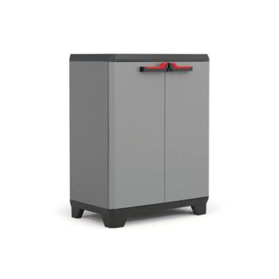 KETER | STILO LAGE KAST, grijs / zwart / rood, 68 x 39 x 90 cm