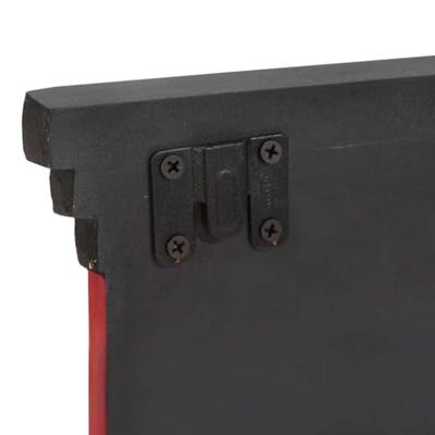 VidaXL Kapstok zwart 80 x 25 x 2 cm massief mango hout