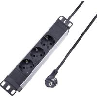 AS Schwabe 18196 Stekkerdoos Zwart, Zilver Randaarde stekker 1 stuk(s) - thumbnail