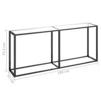 Wandtafel 180x35x75,5 cm gehard glas transparant - thumbnail