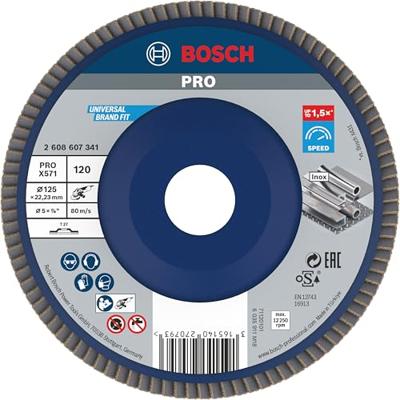 Bosch Accessories 2608607341 X571 Lamellenschijf Diameter 125 mm Boordiameter 22.33 mm Staal 1 stuk(s)
