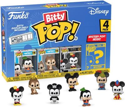 Disney Bitty Pop! 4-Pack: Goofy / Chip / Minnie Mouse