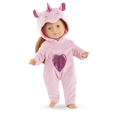 Corolle roze eenhoorn pyjama voor poppen van 36cm, 2dlg.