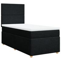Boxspring met matras stof zwart 180x200 cm - thumbnail