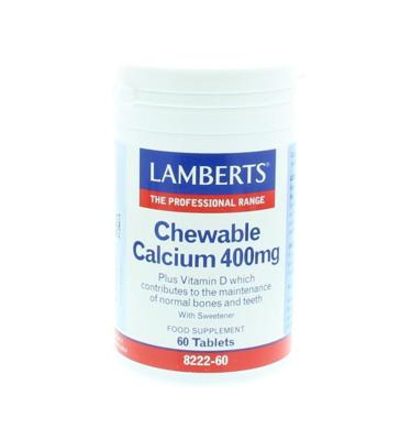 Lamberts Calcium 400mg + Vitamine D Kauwtabletten Lamberts Calcium 400mg + Vitamine D Kauwtabletten