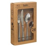 Bestek Satin Staal Roestvrij staal 24 Onderdelen - thumbnail