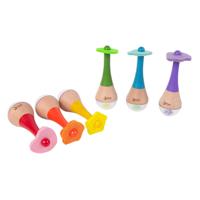 Classic World houten regenboog maracas - thumbnail