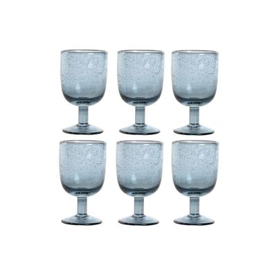 Set van bekers Home ESPRIT Blauw Kristal 300 ml 8 x 8 x 14 cm (6 Stuks) Set van bekers Home ESPRIT Blauw Kristal 300 ml 8 x 8 x 14 cm (6 Stuks)