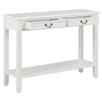 VidaXL Wandtafel 110x35x80 cm hout wit