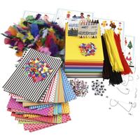 Creativ Company Grote creatieve verpakking van materialen en sjablonen, diverse kleuren, 1 set - thumbnail
