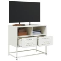 Tv-meubel 68x39x60,5 cm staal wit - thumbnail