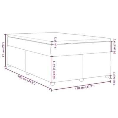 Boxspring met matras stof blauw 100x200 cm
