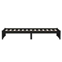 Bedframe massief hout zwart 75x190 cm 2FT6 Small Single - thumbnail