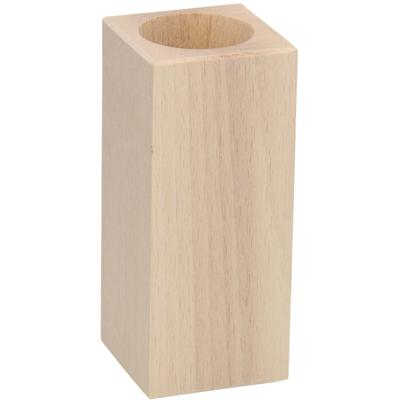 Playwood Waxinelichthouder vierkant beukenhout, 13cm