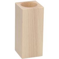 Playwood Waxinelichthouder vierkant beukenhout, 13cm - thumbnail