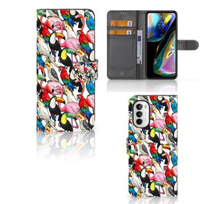 Motorola Moto G52 | Moto G82 | Telefoonhoesje | Met pasjeshouder | Birds