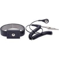 Quadrios ESD-armband Zwart Drukknop 4 mm - thumbnail