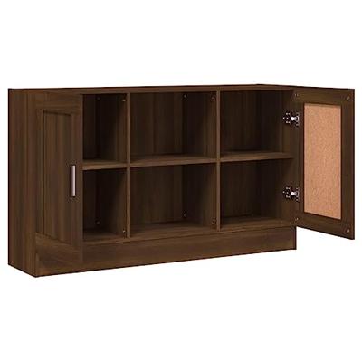 Dressoir 120x30,5x70 cm bewerkt hout bruin eikenkleur