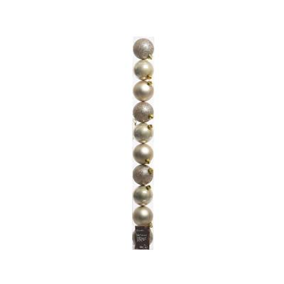 Decoris kerstballen set plastic 10st parel 6cm Decoris kerstballen set plastic 10st parel 6cm