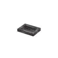 INK Pitch Wastafel keramische slab bak met drain en front en side skirts 1 kraangat 60x45x9 Venice brown glossy - thumbnail