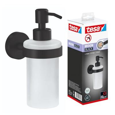tesa MOON BLACK 40565-00000-00 Zeepdispenser 200 ml Zwart (mat), Glas gesatineerd tesa MOON BLACK 40565-00000-00 Zeepdispenser 200 ml Zwart (mat), Glas gesatineerd