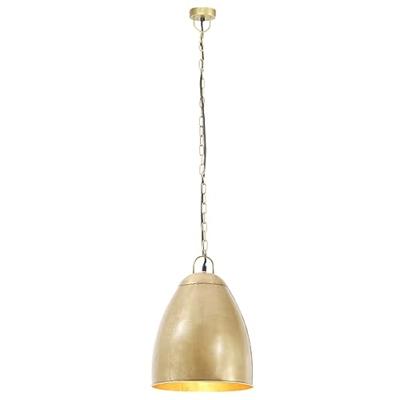 VidaXL Hanglamp industrieel rond 25 w e27 32 cm messingkleurig