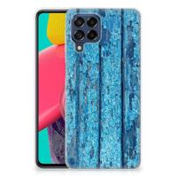 Samsung Galaxy M53 | Bumper Hoesje | Wood Blue - thumbnail