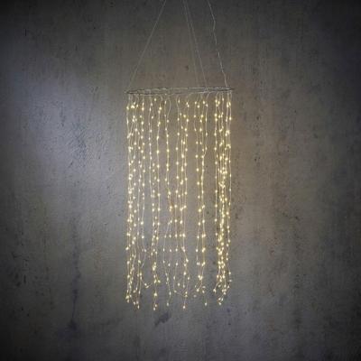 Kroonluchter zilver klassiek wit 480L IP44 adapter included en timer h100xd50 cm Luca - Luca