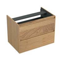 Onderkast Forzalaqua Reno 80x51x60 Cm 2 Lades Softclose Eiken Smoke - thumbnail