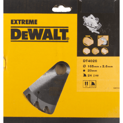 DeWalt Accessoires Cirkelzaagblad S40 165x20x24t - DT4026-QZ