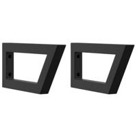 Wandbeugels voor wasbak 2 st trapezium staal zwart - thumbnail