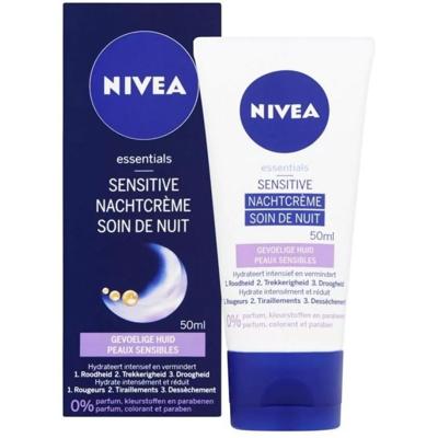 Nivea Essentials 24u Nachtcrème Gevoelige Huid