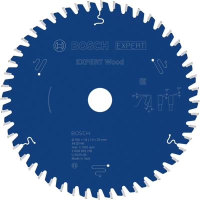 Bosch Accessoires EXPERT Wood Cirkelzaagblad | 165 x 1,8/1,3 x 20 mm | T48 - 2608902218