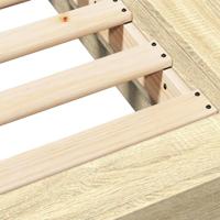 Bedframe bewerkt hout sonoma eikenkleurig 150x200 cm - thumbnail