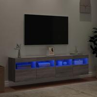 Tv-wandmeubels met LED 2 st 80x30x40 cm grijs sonoma eikenkleur - thumbnail