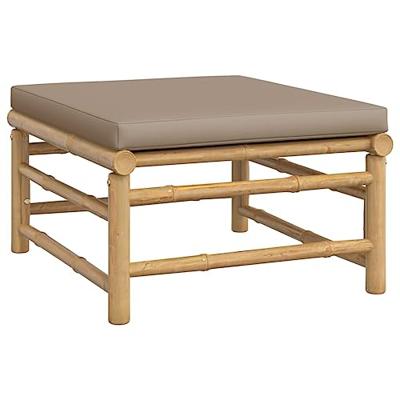 3-delige Loungeset met kussens bamboe taupe - thumbnail