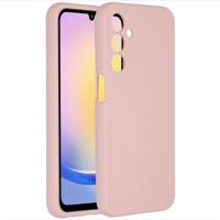 Accezz Liquid Silicone Backcover Samsung Galaxy A25 Telefoonhoesje Roze - thumbnail
