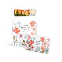 Brievenbusbloemen met persoonlijke kaart - Oranje rozen - thumbnail