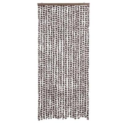 VidaXL Vliegengordijn 90x200 cm chenille bruin en wit VidaXL Vliegengordijn 90x200 cm chenille bruin en wit